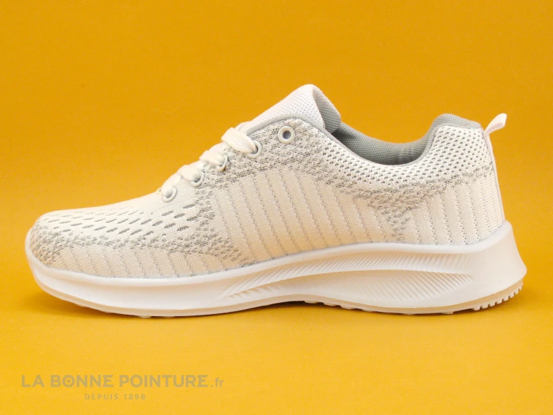 Run Away NINA Blanc - Basket Femme Maille Blanche 5 Run Away NINA Blanc - Basket Femme Maille Blanche – Image 3