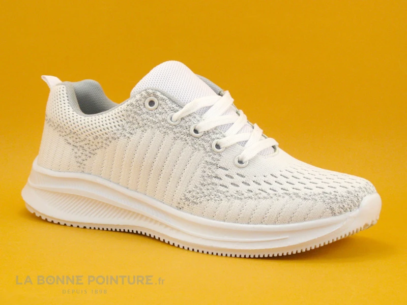 Run Away NINA Blanc - Basket Femme Maille Blanche 3 Run Away NINA Blanc - Basket Femme Maille Blanche
