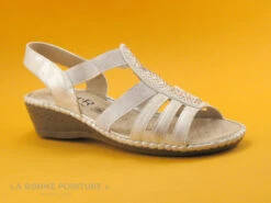 Sweet'R Madriata Blanc Argent - Perles - Sandale Femme