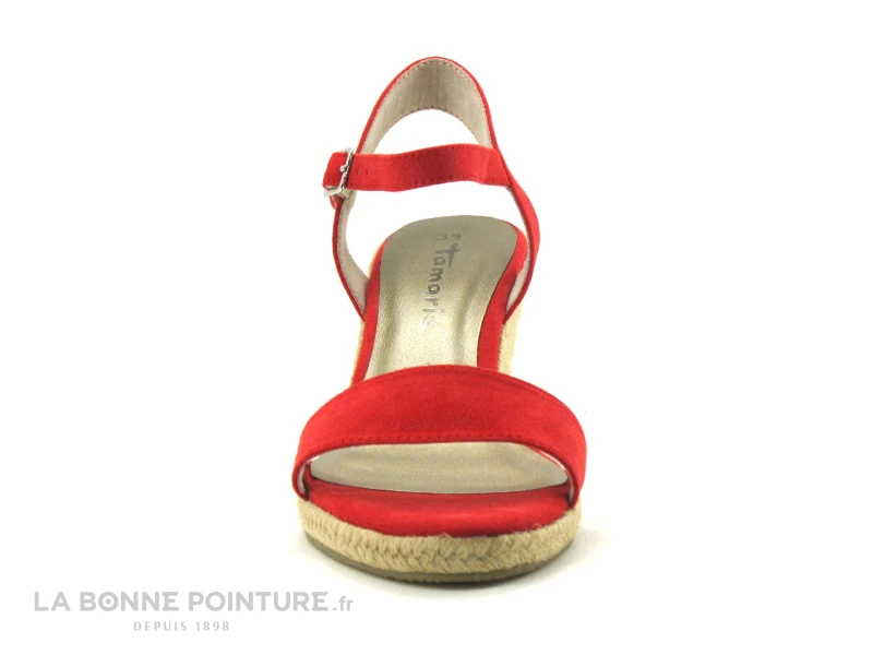 Tamaris 1-1-28300-24 Fire - Sandale Espadrille Rouge Compensee 4 Tamaris 1-1-28300-24 Fire - Sandale Espadrille Rouge Compensee – Image 2