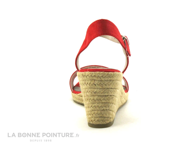 Tamaris 1-1-28300-24 Fire - Sandale Espadrille Rouge Compensee 6 Tamaris 1-1-28300-24 Fire - Sandale Espadrille Rouge Compensee – Image 4
