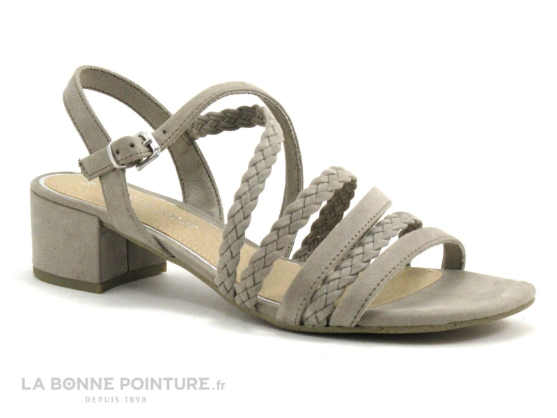 Marco Tozzi 2-28203-28 Taupe - Sandale Beige - Petit Talon Carre 7 Marco Tozzi 2-28203-28 Taupe - Sandale Beige - Petit Talon Carre – Image 5