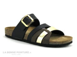 Biomodex 887CQ Startek - Noir Marron Or - Mule Femme Reglable