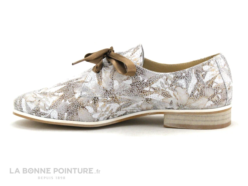 Folies Romero Blanc Beige - Lacet Ruban - Derbi Femme 5 Folies Romero Blanc Beige - Lacet Ruban - Derbi Femme – Image 3