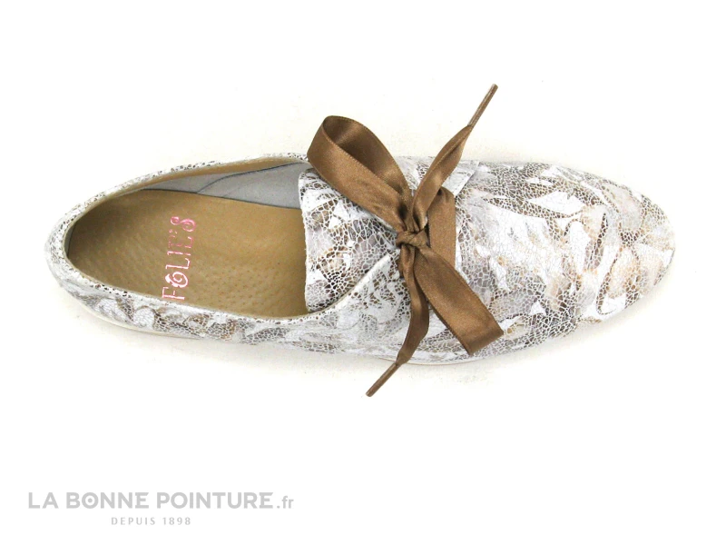 Folies Romero Blanc Beige - Lacet Ruban - Derbi Femme 8 Folies Romero Blanc Beige - Lacet Ruban - Derbi Femme – Image 6