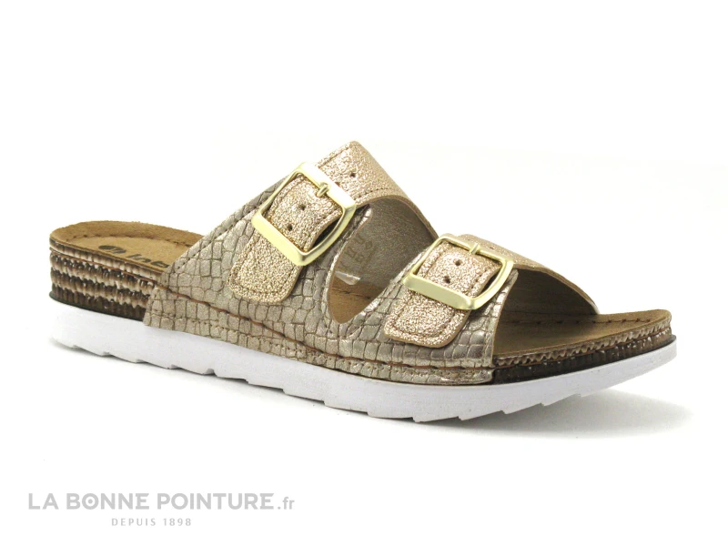 Inblu OF08H401 Platine - Or - Brides A Boucles - Mule Femme 3 Inblu OF08H401 Platine - Or - Brides A Boucles - Mule Femme