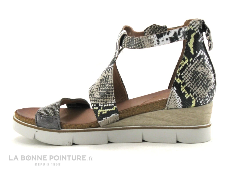 Martina Buraro 866026 Serpent Chiaro Kaki - Sandale Compensee 5 Martina Buraro 866026 Serpent Chiaro Kaki - Sandale Compensee – Image 3