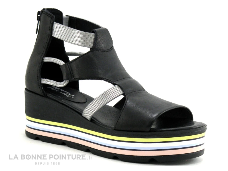 Martina Buraro 828004 Nero - Argento - Semelle Multicolore - Nu-pieds 3 Martina Buraro 828004 Nero - Argento - Semelle Multicolore - Nu-pieds