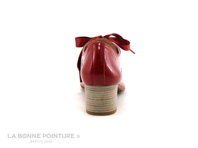 Folies MACAR Rouge Verni - Derby Talon - Lacet Ruban 6 Folies MACAR Rouge Verni - Derby Talon - Lacet Ruban – Image 4