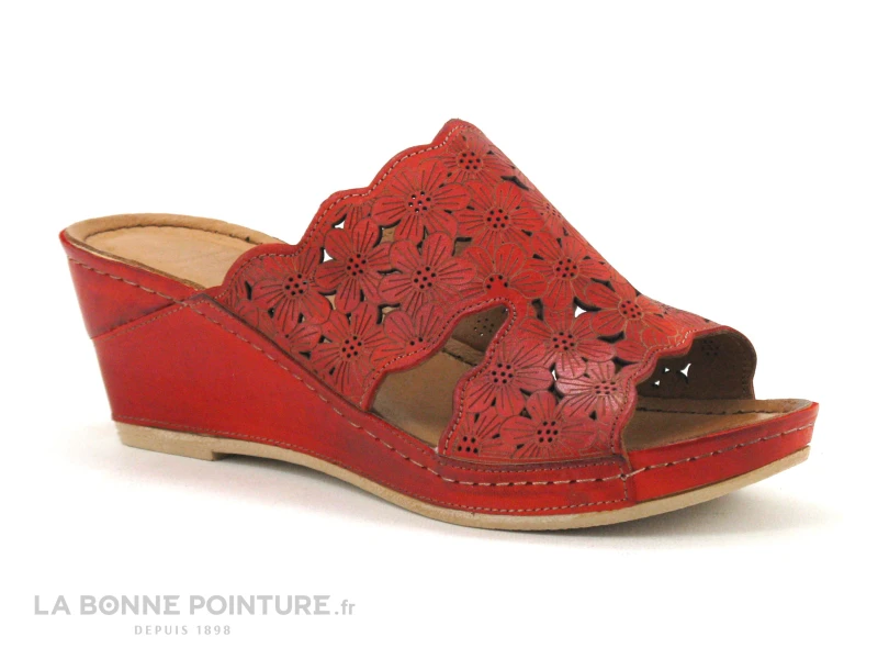 Karyoka FLY Rouge - Mule Talon Compense 3 Karyoka FLY Rouge - Mule Talon Compense