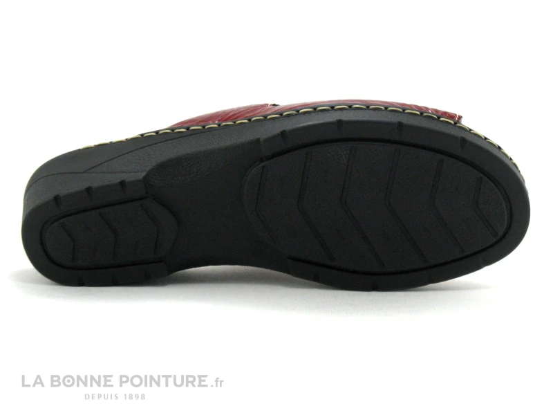 Pedi Girl DOMI - Rouge Verni - Mule Compensee Femme 9 Pedi Girl DOMI - Rouge Verni - Mule Compensee Femme – Image 7