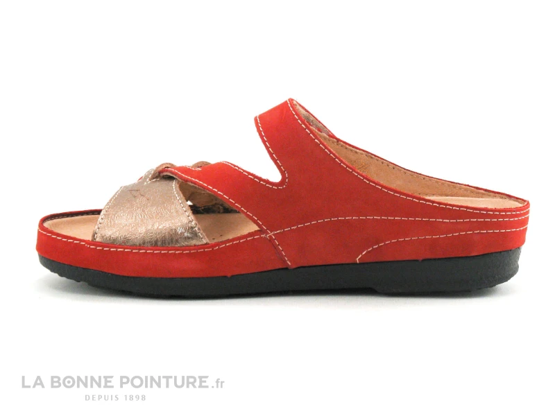 Pedi Girl CLOW Rouge - Mule Confort Femme 5 Pedi Girl CLOW Rouge - Mule Confort Femme – Image 3