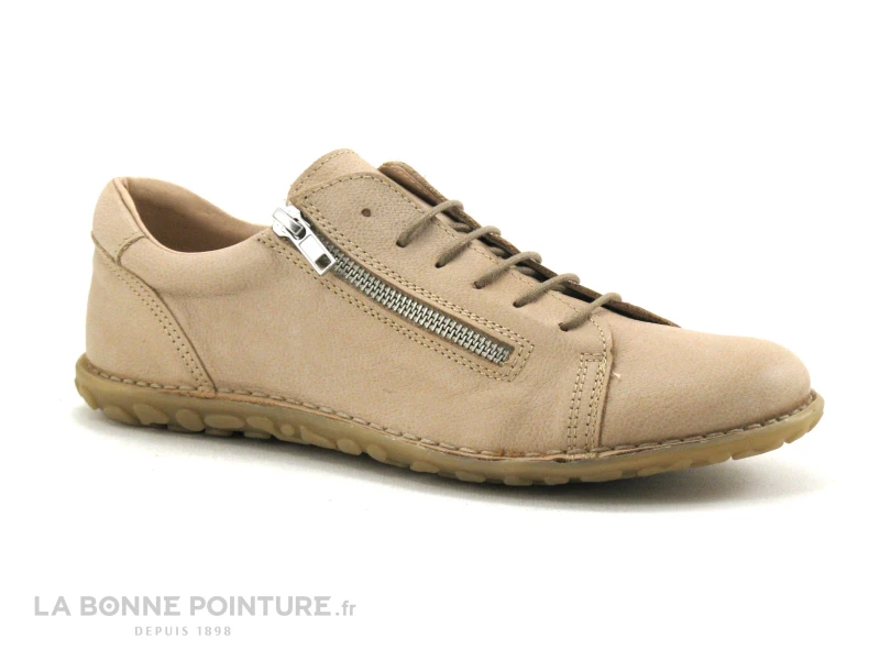 Alce Shoes 9123 - Beige - Lacet Coton - Zip - Chaussure Basse 7 Alce Shoes 9123 - Beige - Lacet Coton - Zip - Chaussure Basse – Image 5
