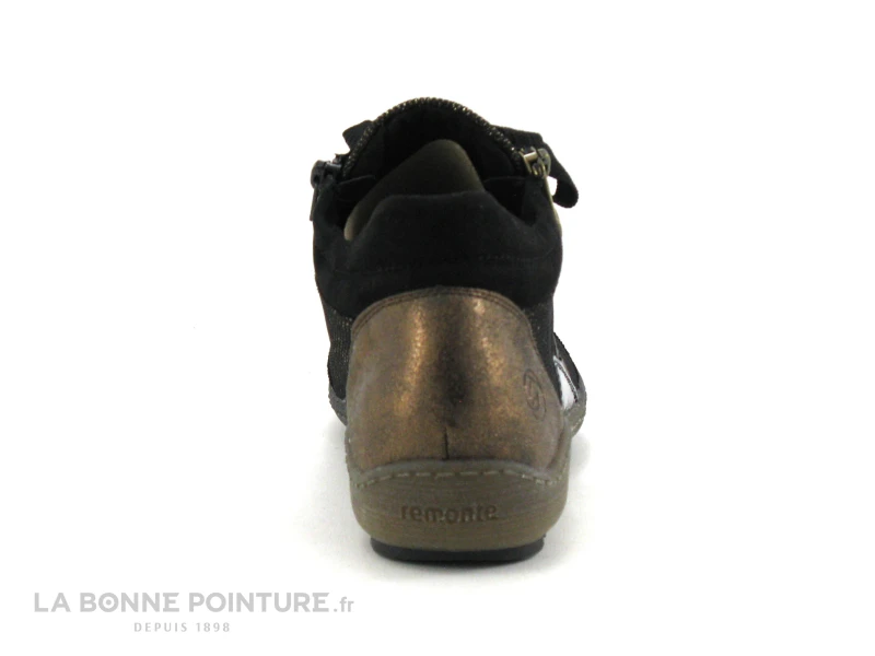 Remonte R1481-03 - Noir - Bronze Antic - Basket Montante Femme 6 Remonte R1481-03 - Noir - Bronze Antic - Basket Montante Femme – Image 4