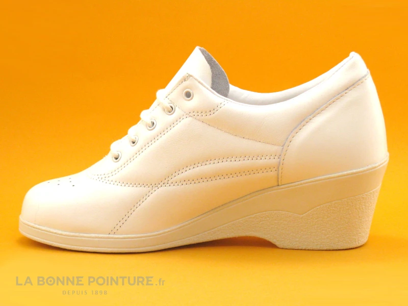 Bopy Lucie Permt Blanc Chaussure Compensee 5 Bopy Lucie Permt Blanc Chaussure Compensee – Image 3