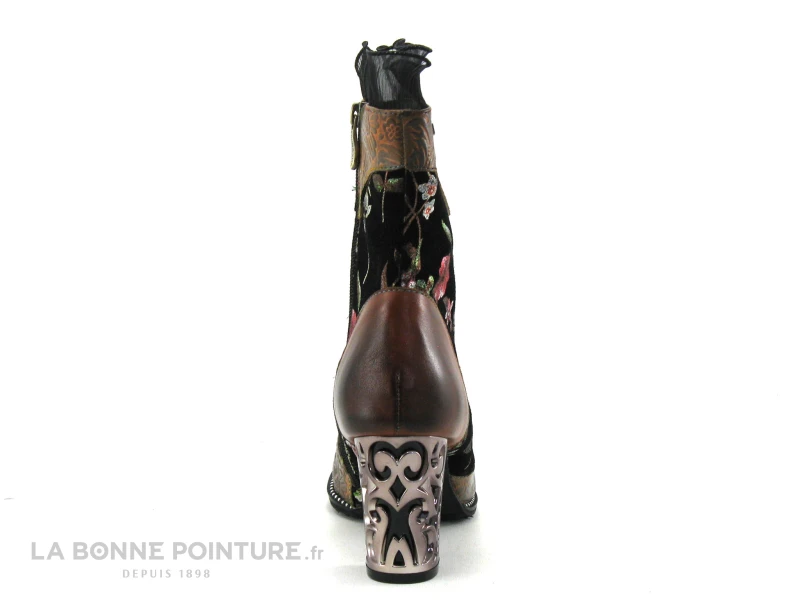 Laura Vita LEDAO 01 Wine - Bottine Femme Avec Fleurs - Talon Haut 6 Laura Vita LEDAO 01 Wine - Bottine Femme Avec Fleurs - Talon Haut – Image 4