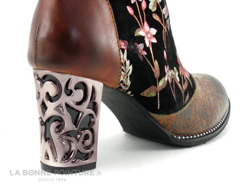 Laura Vita LEDAO 01 Wine - Bottine Femme Avec Fleurs - Talon Haut 7 Laura Vita LEDAO 01 Wine - Bottine Femme Avec Fleurs - Talon Haut – Image 5