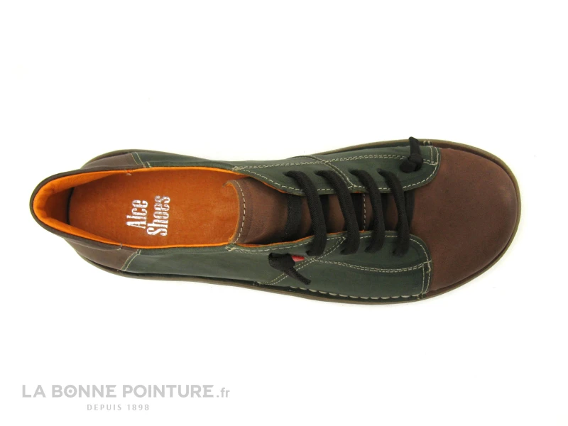 Alce Shoes 9361 Marron Kaki - Chaussure Basse Femme Bicolore 8 Alce Shoes 9361 Marron Kaki - Chaussure Basse Femme Bicolore – Image 6