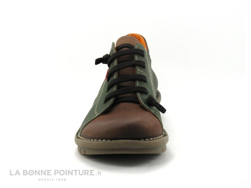 Alce Shoes 9361 Marron Kaki - Chaussure Basse Femme Bicolore 4 Alce Shoes 9361 Marron Kaki - Chaussure Basse Femme Bicolore – Image 2