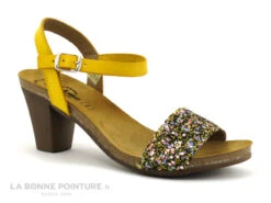 Jordana 2290 Jaune - Glitter - Sandale Talon Haut