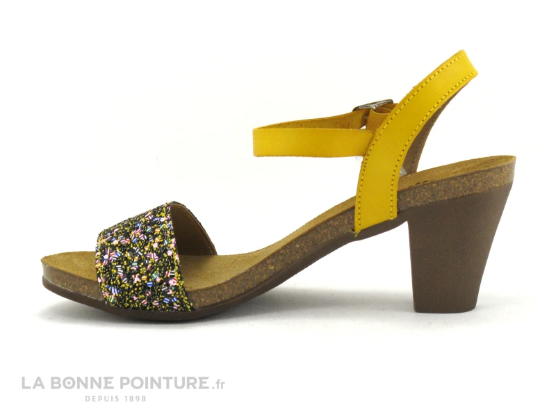 Jordana 2290 Jaune - Glitter - Sandale Talon Haut 5 Jordana 2290 Jaune - Glitter - Sandale Talon Haut – Image 3