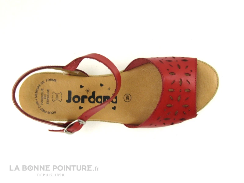 Jordana 3350 Rouge - Sandale Talon Compense 7 Jordana 3350 Rouge - Sandale Talon Compense – Image 5