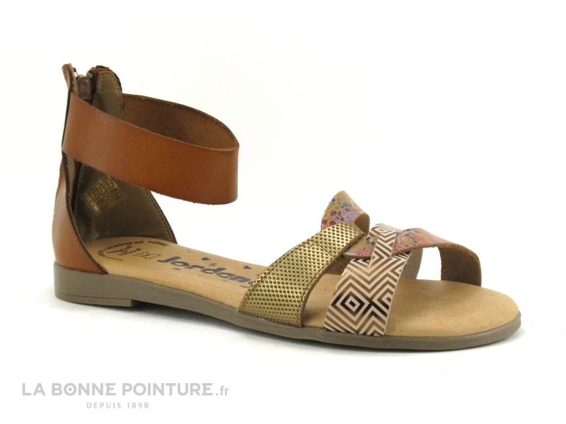 Jordana 3444 Marron Bronze Metal - Sandale Avec Zip 3 Jordana 3444 Marron Bronze Metal - Sandale Avec Zip