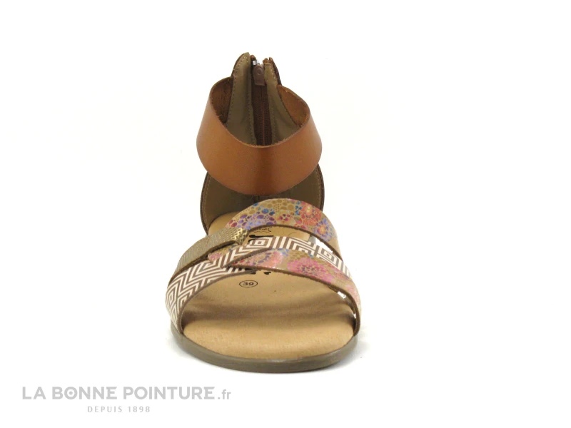 Jordana 3444 Marron Bronze Metal - Sandale Avec Zip 4 Jordana 3444 Marron Bronze Metal - Sandale Avec Zip – Image 2