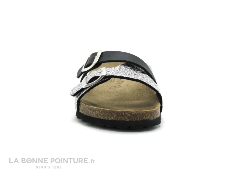 Autenti 689156 Noir Argent - Mule Femme 4 Autenti 689156 Noir Argent - Mule Femme – Image 2