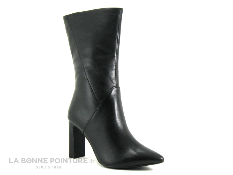 Tamaris 1-25349-29 Black - Bottine Talon Haut En Cuir Noir - Bout Pointu 7 Tamaris 1-25349-29 Black - Bottine Talon Haut En Cuir Noir - Bout Pointu – Image 5