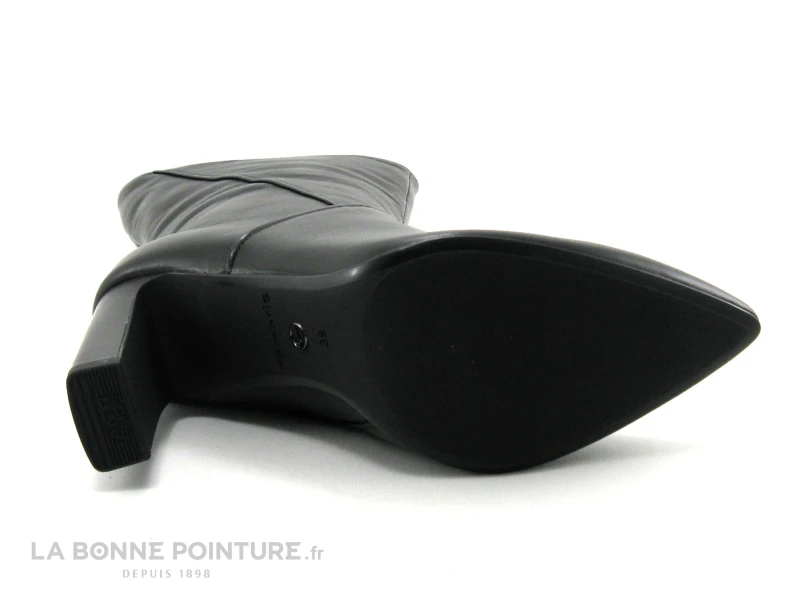 Tamaris 1-25349-29 Black - Bottine Talon Haut En Cuir Noir - Bout Pointu 9 Tamaris 1-25349-29 Black - Bottine Talon Haut En Cuir Noir - Bout Pointu – Image 7