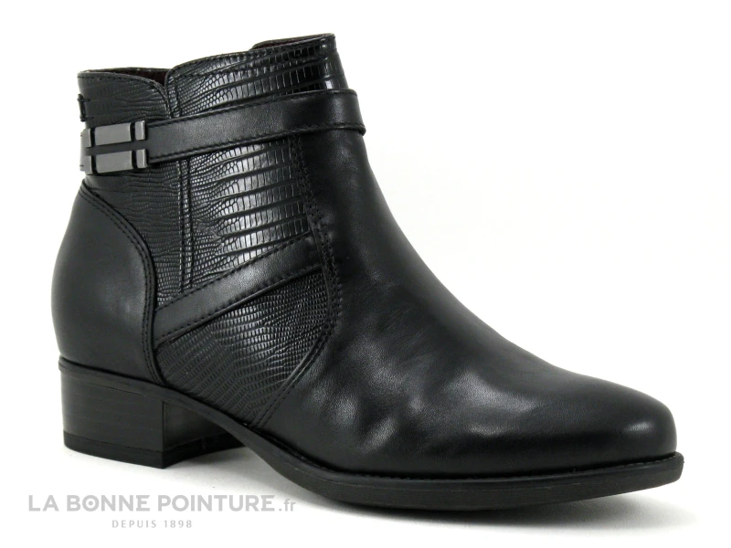 Tamaris 1-25373-27 - Bottine Femme Noire - Cotes Reptile 7 Tamaris 1-25373-27 - Bottine Femme Noire - Cotes Reptile – Image 5