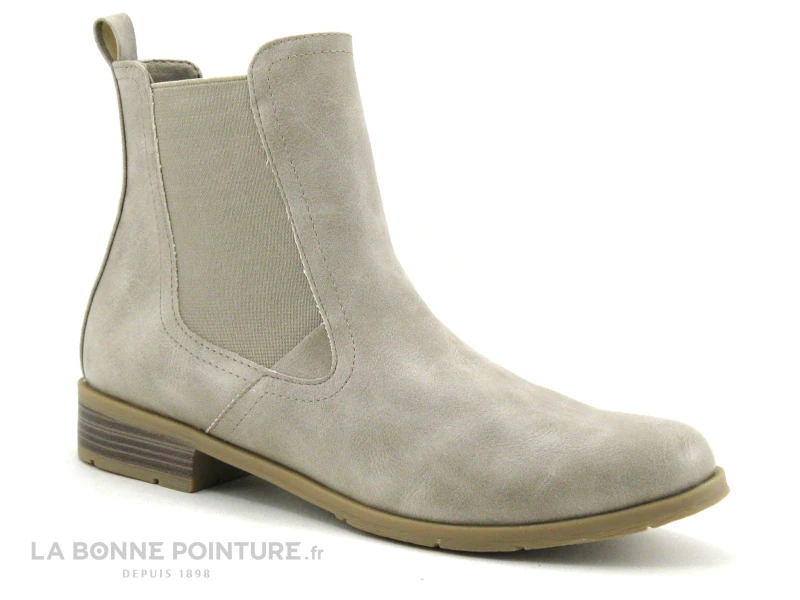 Marco Tozzi 2-25039-29 Ecru - Bottine Chelsea Femme Blanc Casse 3 Marco Tozzi 2-25039-29 Ecru - Bottine Chelsea Femme Blanc Casse