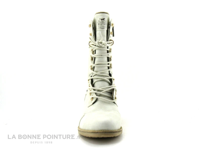 Mustang 1402 501 203 Glace - Bottine Blanche Femme 4 Mustang 1402 501 203 Glace - Bottine Blanche Femme – Image 2