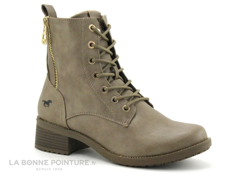 Mustang 1402 502 308 Erde - Bottine Taupe Femme 3 Mustang 1402 502 308 Erde - Bottine Taupe Femme
