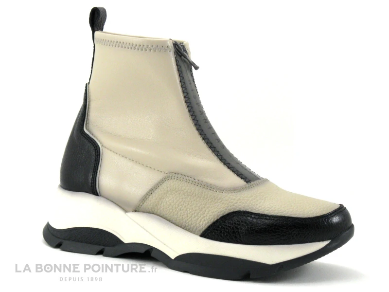 Hispanitas BOLERO HI211785 - Beige - Noir - Zip Dessus - Bottine Femme 3 Hispanitas BOLERO HI211785 - Beige - Noir - Zip Dessus - Bottine Femme