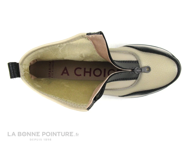 Hispanitas BOLERO HI211785 - Beige - Noir - Zip Dessus - Bottine Femme 8 Hispanitas BOLERO HI211785 - Beige - Noir - Zip Dessus - Bottine Femme – Image 6