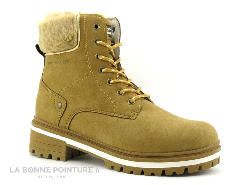 Lois 87770 Camel - Haut Peluche - Bottine Lacet Femme 7 Lois 87770 Camel - Haut Peluche - Bottine Lacet Femme – Image 5
