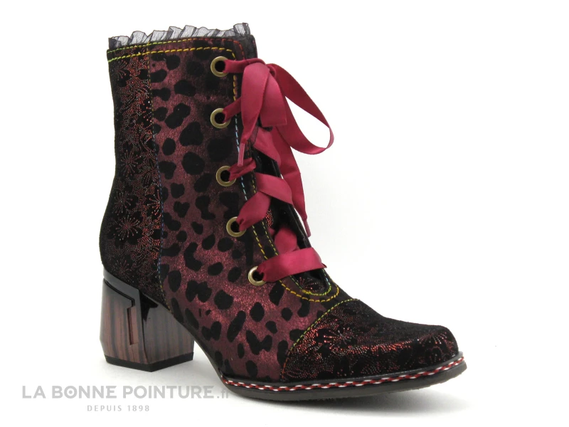 Laura Vita GOCALO 12 Wine - Bottine Bordeaux Et Noire 7 Laura Vita GOCALO 12 Wine - Bottine Bordeaux Et Noire – Image 5