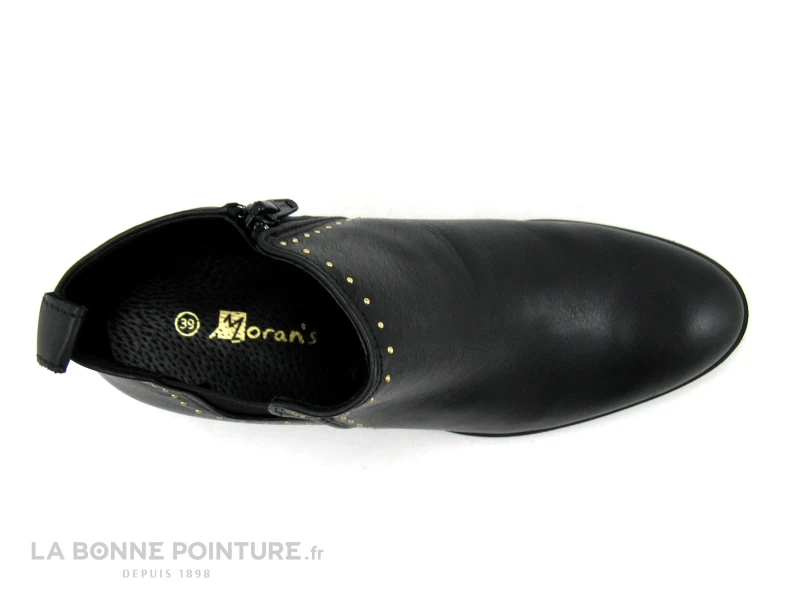 Morans BARILLA Noir - Low Boots Femme Avec Perles Dorees 6 Morans BARILLA Noir - Low Boots Femme Avec Perles Dorees – Image 4