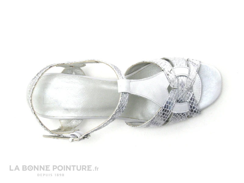 Pedi Girl BAO Blanc Argent - Nu-pieds Talon 8 Pedi Girl BAO Blanc Argent - Nu-pieds Talon – Image 6