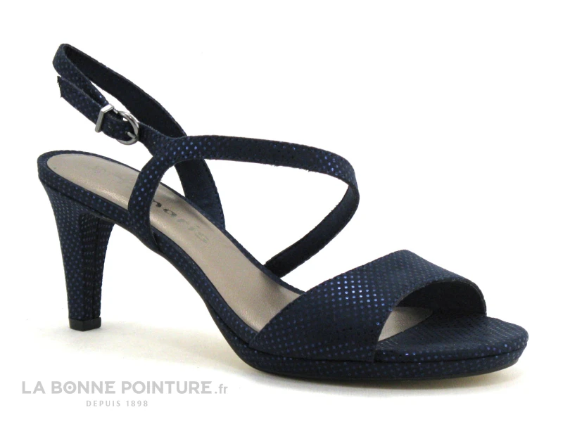 Tamaris 1-28318-22 Navy Dots - Sandale Bleu Marine - Talon Haut 3 Tamaris 1-28318-22 Navy Dots - Sandale Bleu Marine - Talon Haut