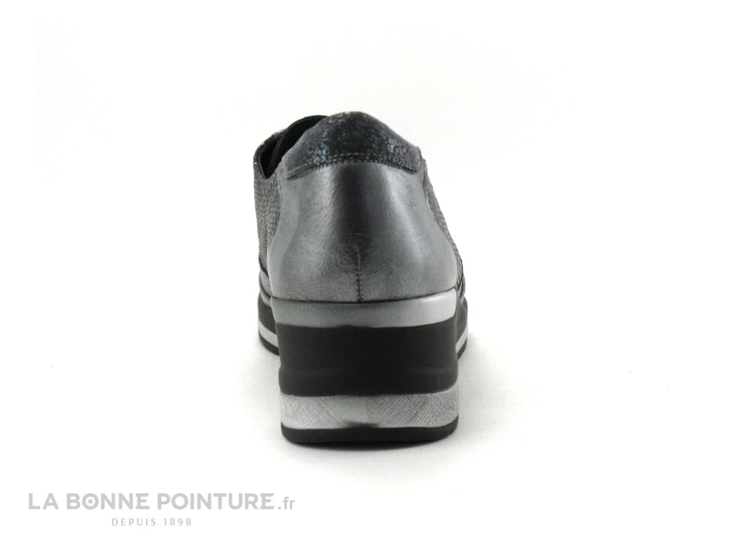 Inea LUTIN - Reptile Gris Noir - Chaussure Basse Compensee 6 Inea LUTIN - Reptile Gris Noir - Chaussure Basse Compensee – Image 4
