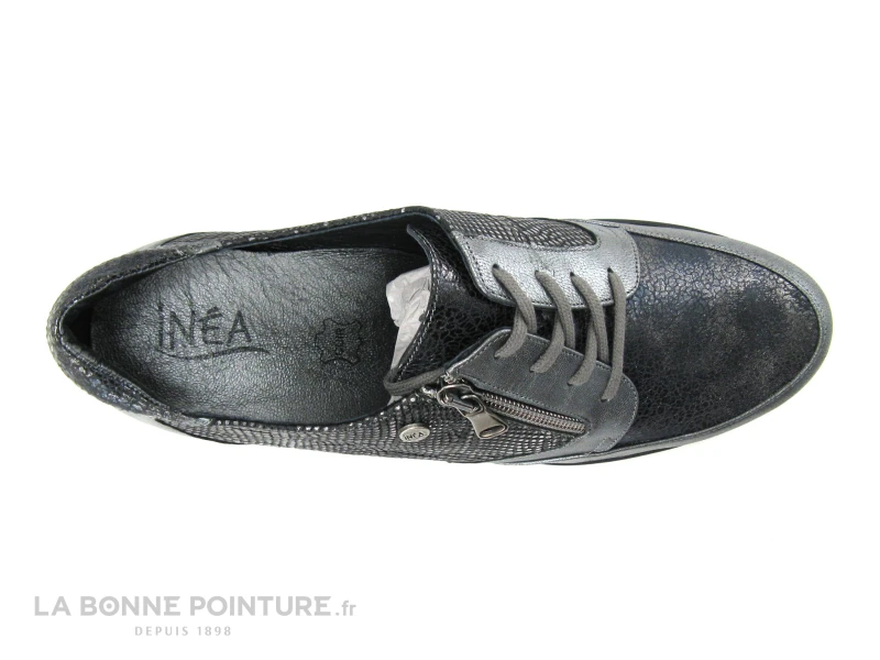 Inea LUTIN - Reptile Gris Noir - Chaussure Basse Compensee 8 Inea LUTIN - Reptile Gris Noir - Chaussure Basse Compensee – Image 6