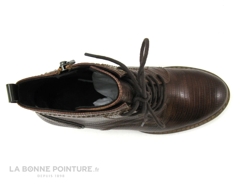 Marco Tozzi 2-25219-27 Cognac Struct - Bottine Marron Talon Large 8 Marco Tozzi 2-25219-27 Cognac Struct - Bottine Marron Talon Large – Image 6