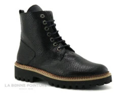 Folies COLT Noir Reptile - Boots Femme Semelle Crampons