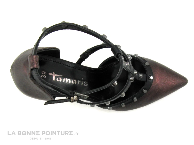 Tamaris 1-24409-21 912 - Bordeaux Metal - Escarpin Talon Haut 8 Tamaris 1-24409-21 912 - Bordeaux Metal - Escarpin Talon Haut – Image 6