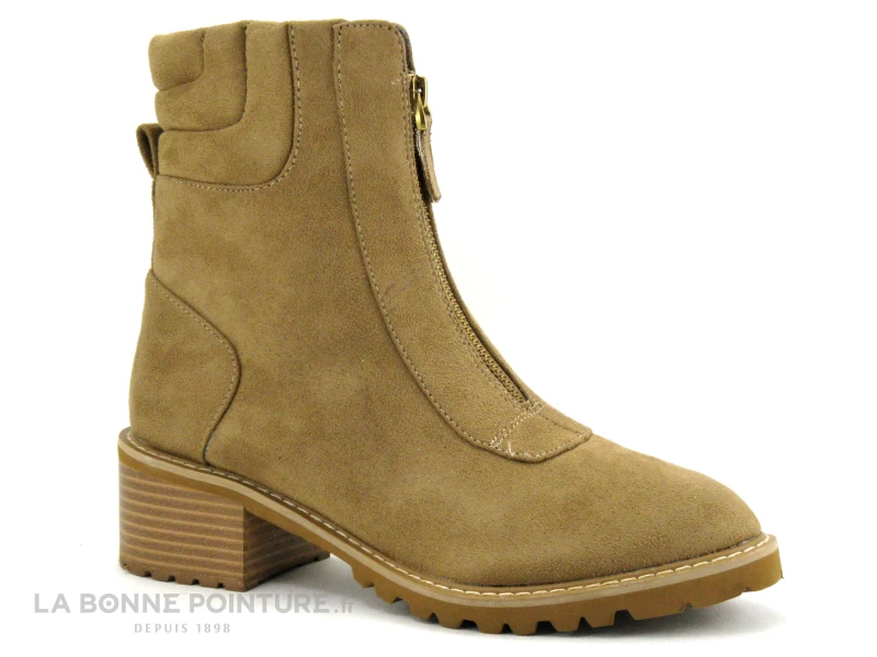 The Divine Factory QL4741 Beige - Boots Femme - Zip Dessus 7 The Divine Factory QL4741 Beige - Boots Femme - Zip Dessus – Image 5