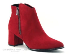 Marco Tozzi 2-25015-25 Red - Bottine Velours Rouge - Talon Large -Marco Tozzi Shop cd24607c73b9e66c561f35ea11d5d5ef img 5281.jpg 153839