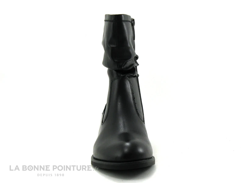 Tamaris Black 1-25055-25 Bottines Noires Plissees A Zip 3 Tamaris Black 1-25055-25 Bottines Noires Plissees A Zip – Image 2